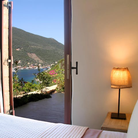 Way up to bay views in the comfortable second bedroom