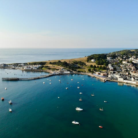 Head down to Swanage Bay and relax by the water