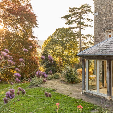 Savour the fresh countryside air while strolling in the garden