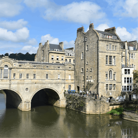 Enjoy sightseeing in historic Bath – a short drive away