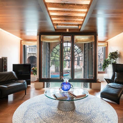 Enjoy incredible canal views as you sip on your espresso or negroni