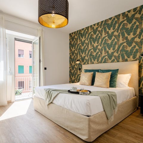 Open up the bedroom balcony doors and let the sunshine in