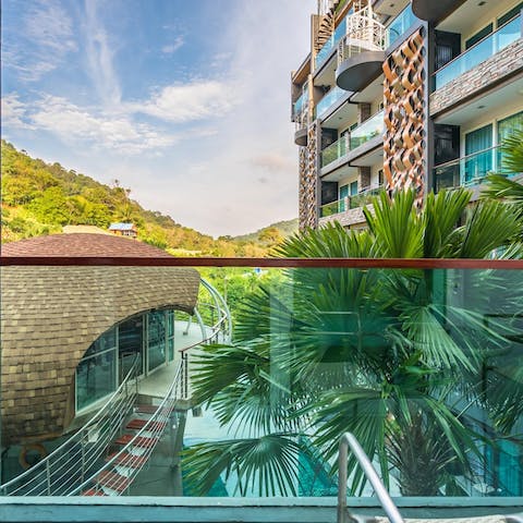 Enjoy your morning coffee with a view from your private balcony
