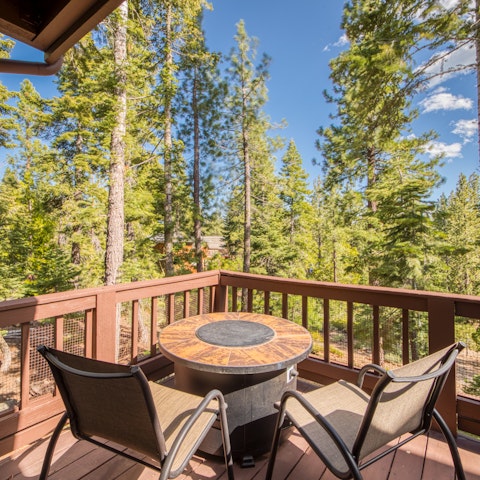 Enjoy a sundowner on the balcony with leafy views