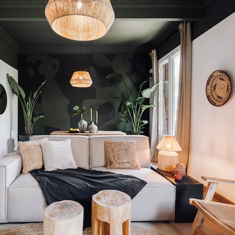 Kick back and relax in the stylish and comfy living room