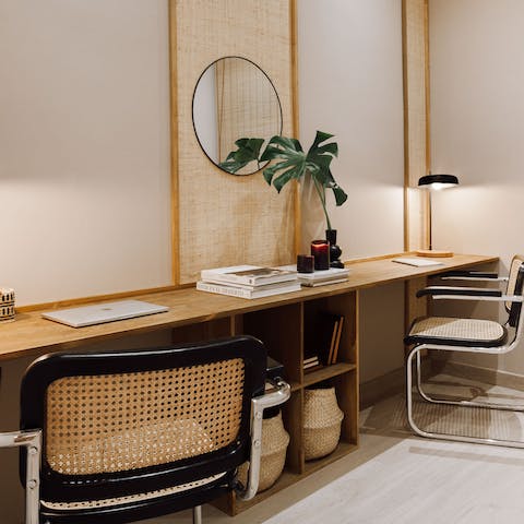 Catch up on work in the inspiring office space