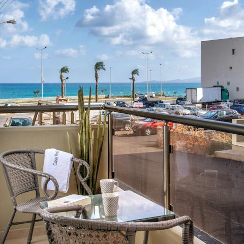 Start mornings with a coffee on your private sea-facing balcony