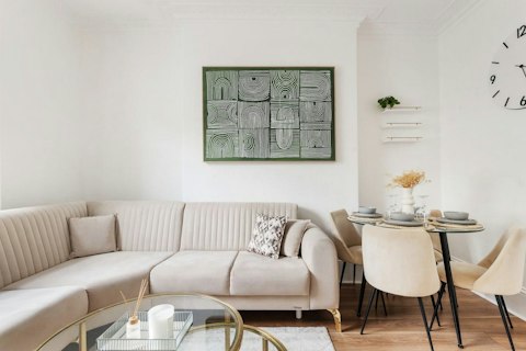 Chill out in the bright living space after a long day on your feet