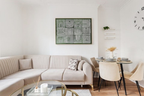 Chill out in the bright living space after a long day on your feet