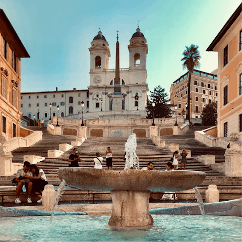 Discover the Spanish Steps – a five-minute walk away