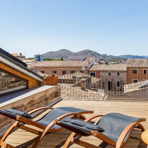 Wake up to views across the mountains and enjoy your morning coffee outdoors