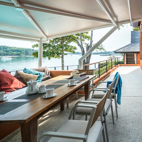 Enjoy the laid back ambience of coastal living from the terrace