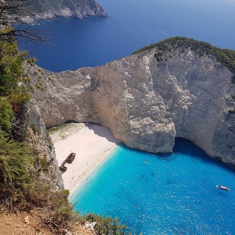Explore the island – your home in the village of Lagadakia is around a twenty-minute drive from Zakynthos Town