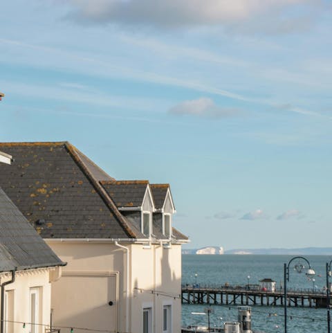 Admire the views over the sea and the Dorset coast