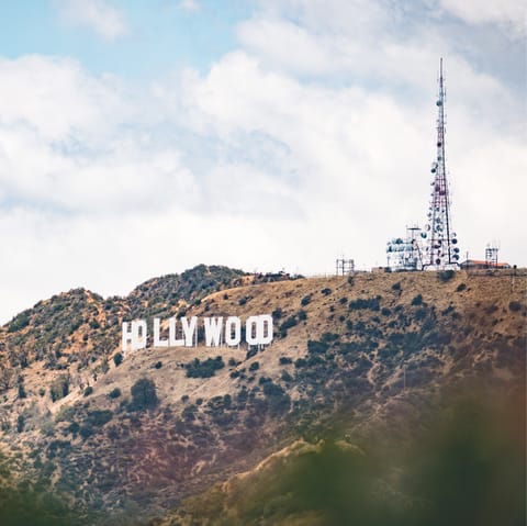 Visit the famous Hollywood Hills, only a thirty–one–minute drive away