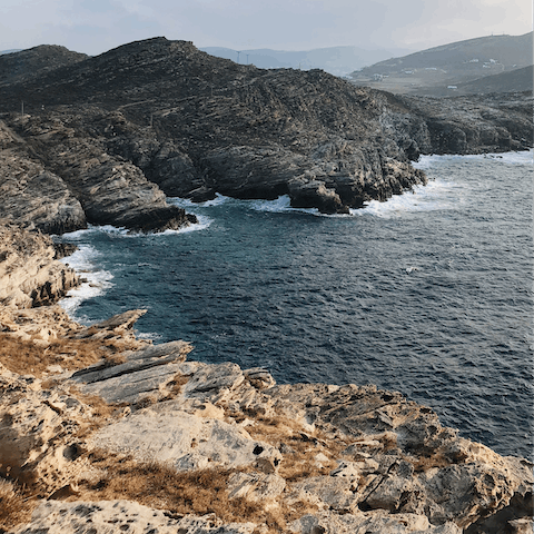 Spend the day on beautiful coastlines – Kolympethres Beach is a five-minute walk