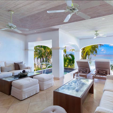 Stretch out with your holiday read, then take a dip in the plunge pool