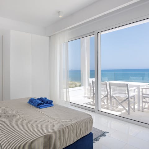 Wake up to the mediterranean sun streaming in through the windows