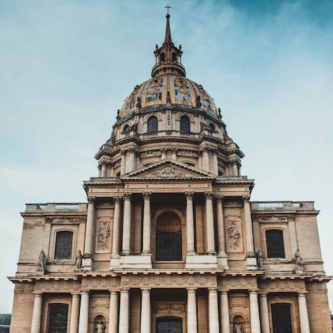 Gaze up at Les Invalides, also a short stroll away
