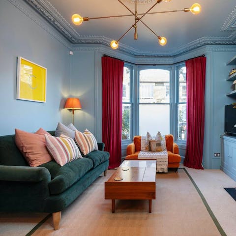 Switch off and enjoy a cosy movie night in the living room