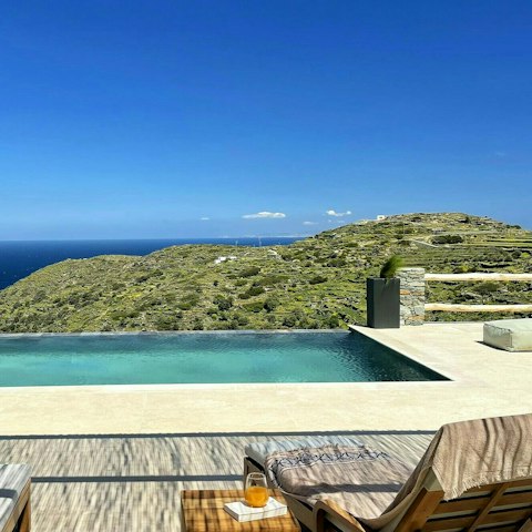 Savour scenic views from a spot by the pool