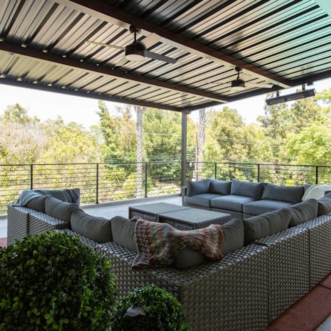 Find peace and relaxation while lounging on the terrace