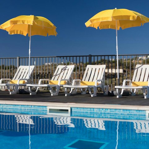 Spend mornings dipping in and out of the communal pool
