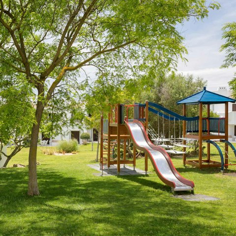 Let the kids burn off some steam in the play area