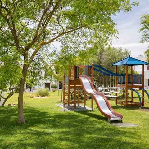 Let the kids burn off some steam in the play area
