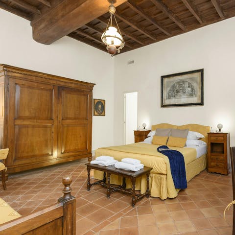 Enjoy the traditional decor of this Roman abode