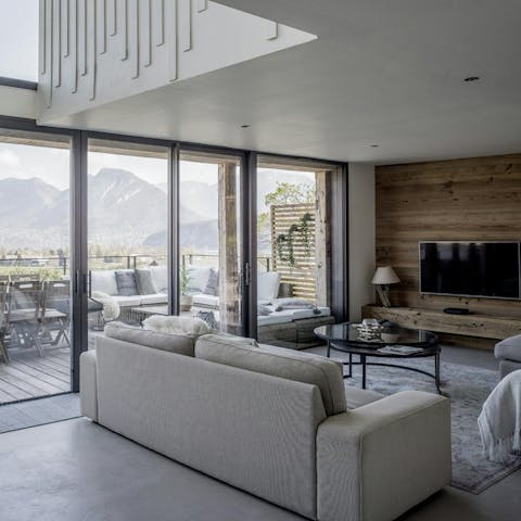 Spend cosy evenings relaxing in the living room