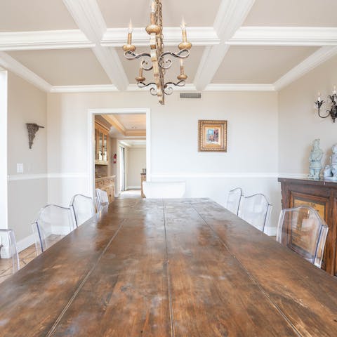 Gather your group for a feast in the grand dining room