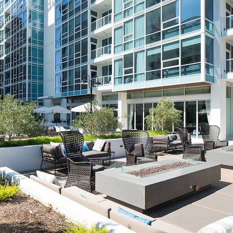 Pull up a chair in the outdoor lounge area