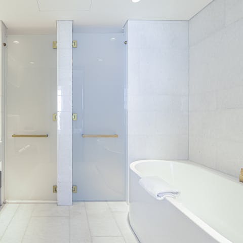 Treat yourself to a long soak in the tub after a day of exploring