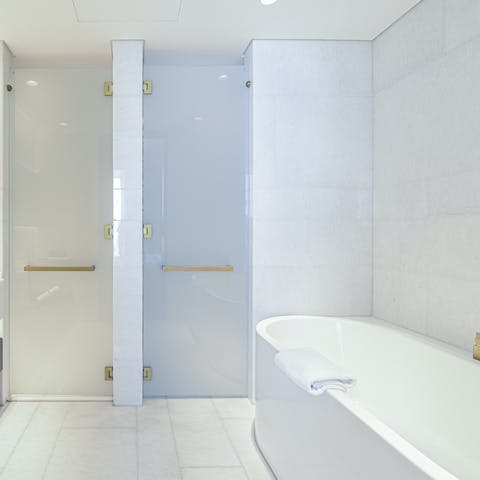 Treat yourself to a long soak in the tub after a day of exploring