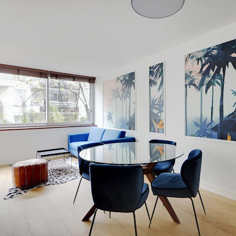 Enjoy the bright and cheery decor of this convenient apartment