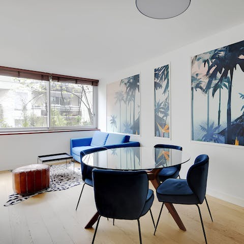 Enjoy the bright and cheery decor of this convenient apartment