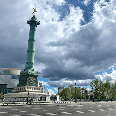 Take in the history of the Bastille nearby