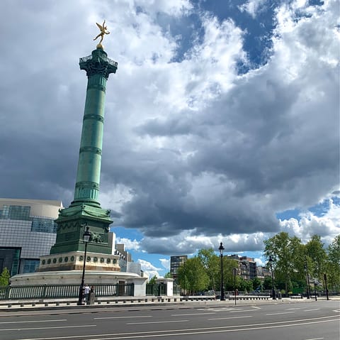 Take in the history of the Bastille nearby