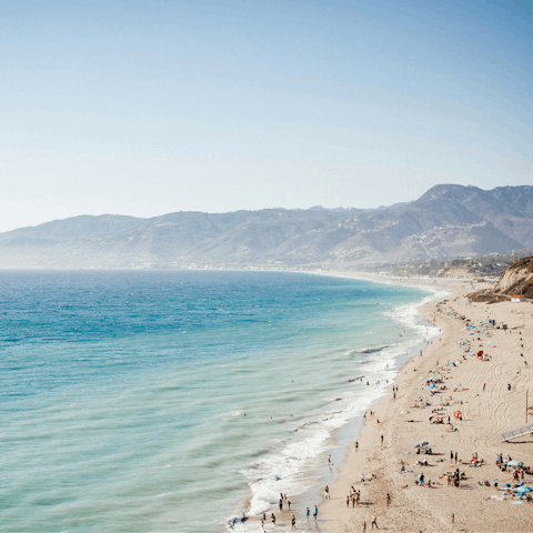 Explore the beautiful beaches lining the coast of Malibu