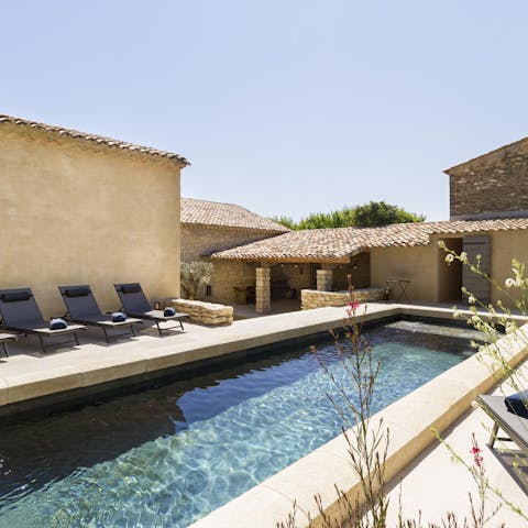 Wash off your sunscreen in the pool house after a day of lazing by the water