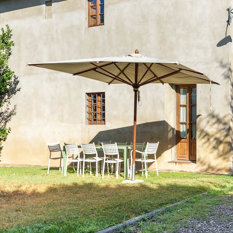 Spend sun-kissed evenings sipping a drink in your private garden