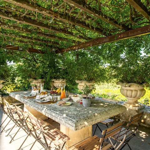 Savour delicious Italian treats served on the terrace