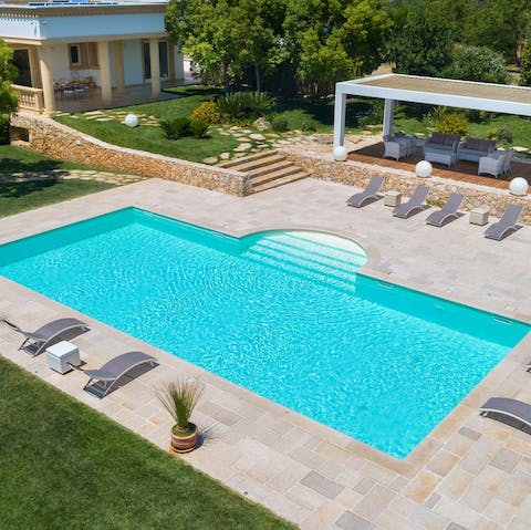 Enjoy a morning dip in the salt water pool – a perfect morning routine