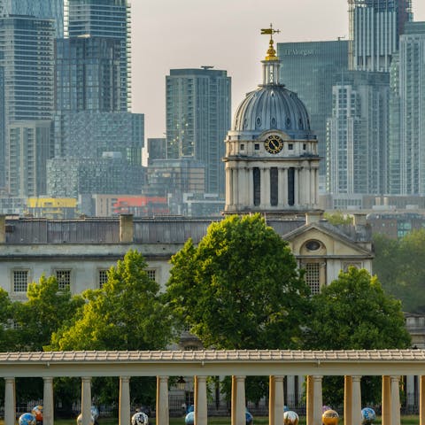 Walk half an hour south through the Foot Tunnel to discover the beautiful Maritime Greenwich