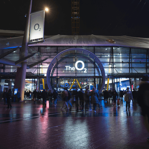 Travel one stop on the nearby Jubilee Line to shop, dine and dance at the O2