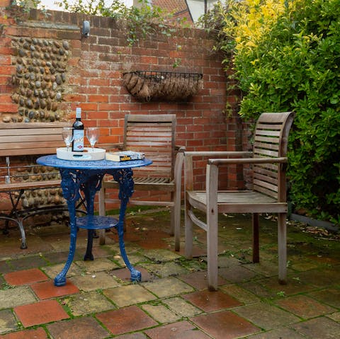 Read a classic novel on your private patio on a balmy afternoon