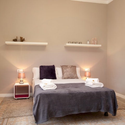 Wake up in the minimalist bedrooms feeling rested and ready for another day of Barcelona sightseeing