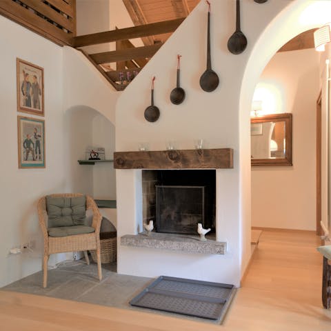 Get the open-hearth fireplace crackling and take a seat besides