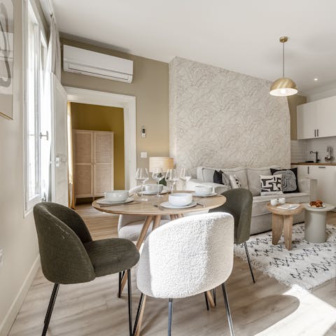 Sip coffee as you plan which Parisian sights to see